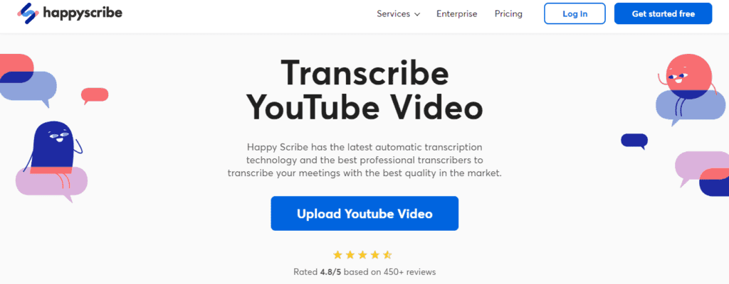 Happy Scribe YouTube Transcript Generator