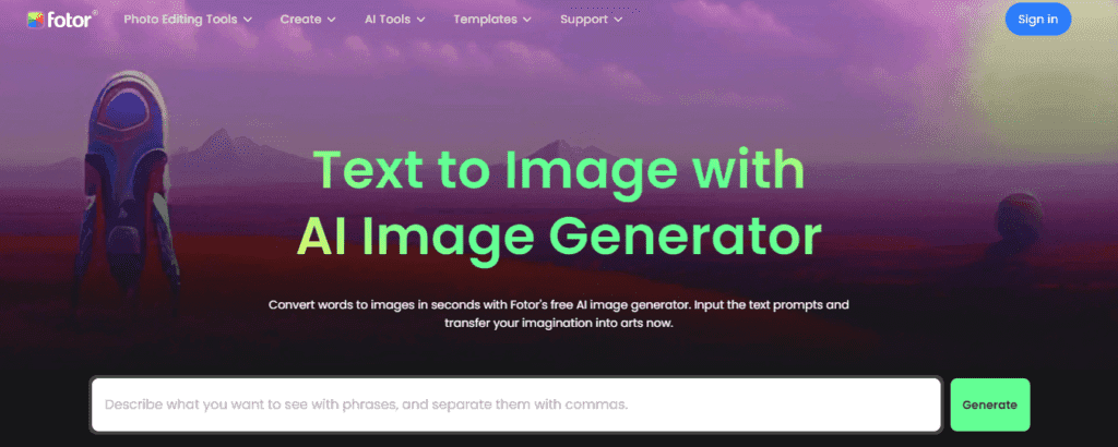 Fotor Text to Image