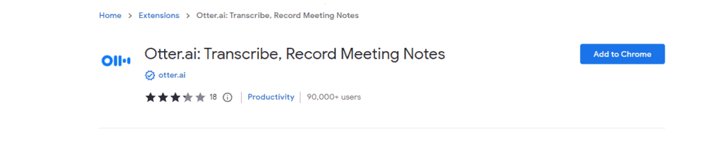 Otter.ai Chrome Extension