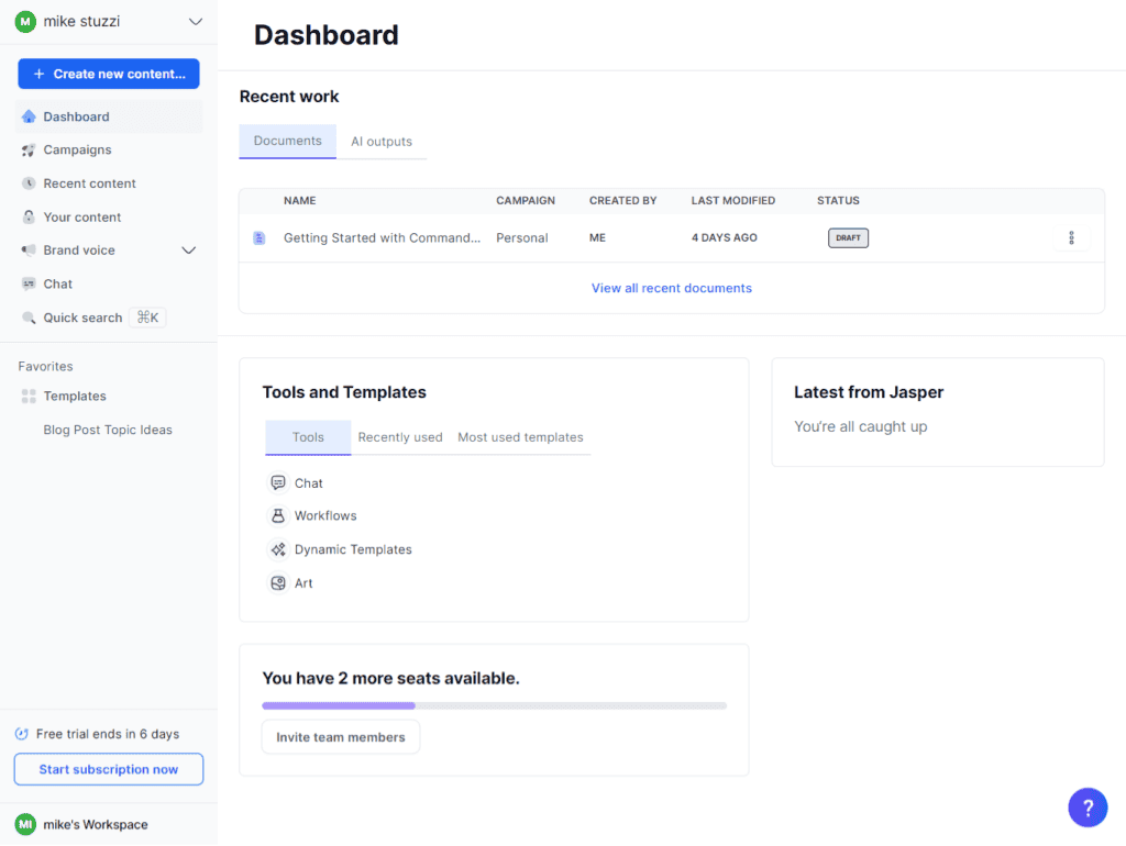 Jasper Homepage with Jasper Art