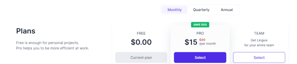 Linguix Pricing