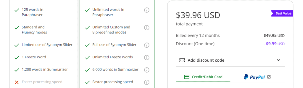 QuillBot Discount Code Applied