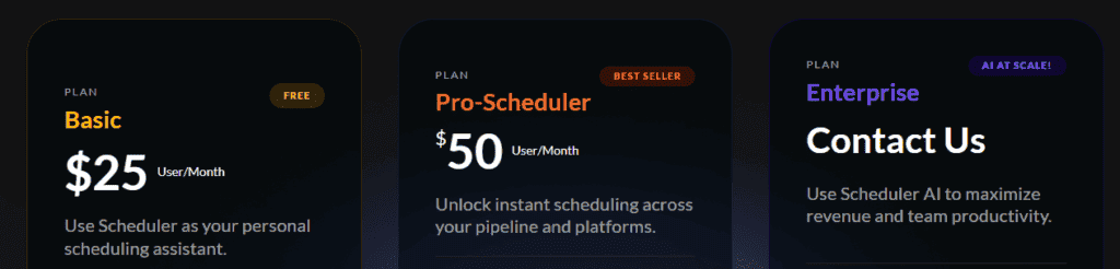 Scheduler.ai Pricing