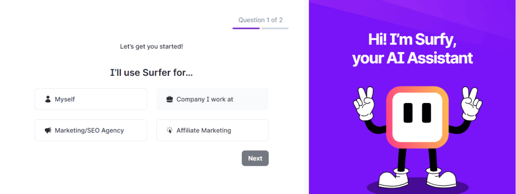 Surfer SEO Onboarding 1