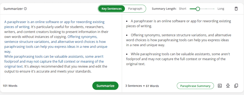 Text Summarizer 1 - QuillBot AI