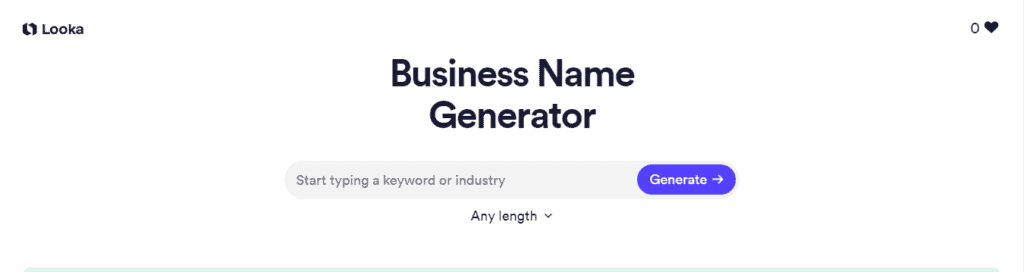 Looka Business Name Generator