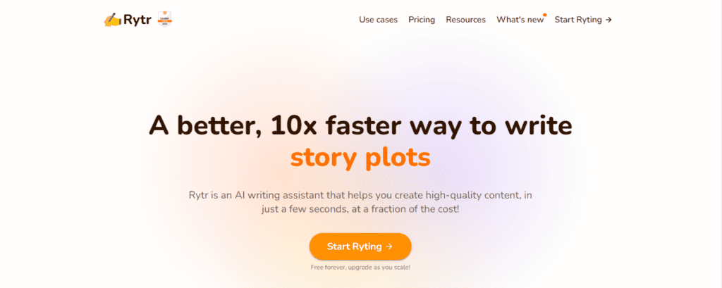 Rytr AI Story Generator