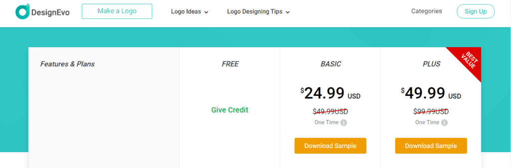 DesignEvo Pricing