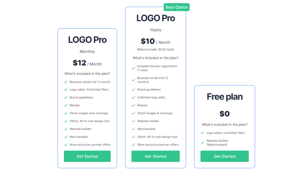 LOGO.com Pricing