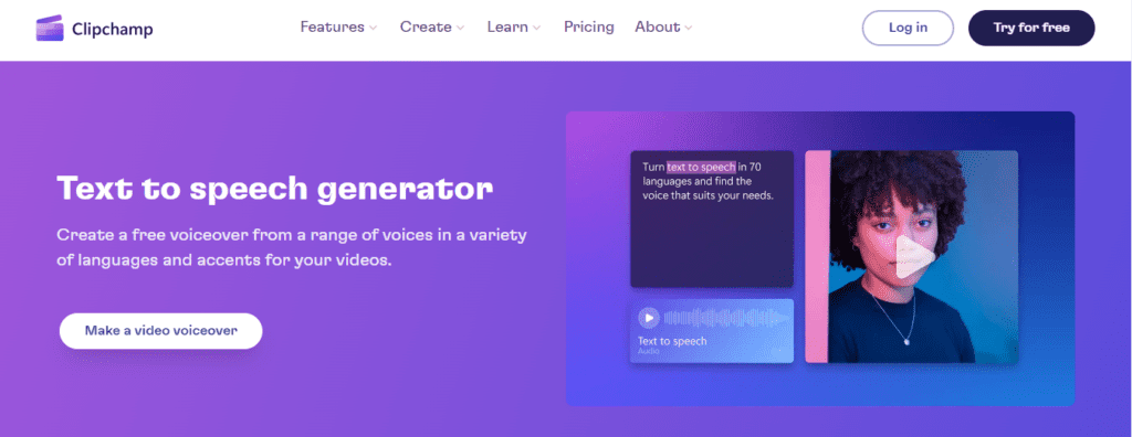 Clipchamp Text-to-Speech Generator