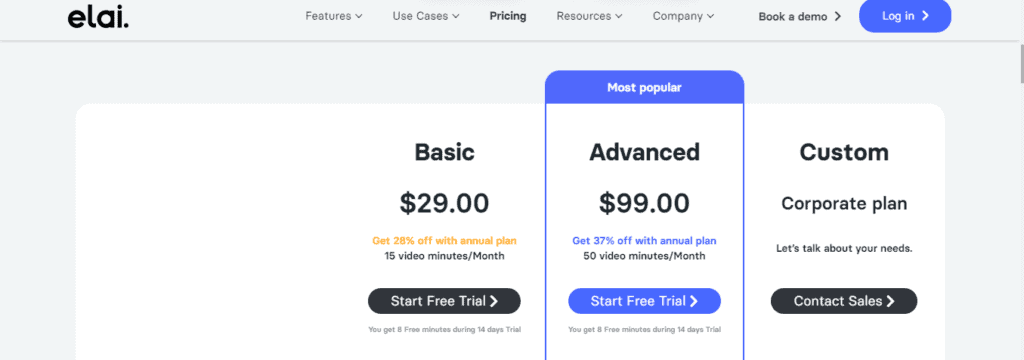 Elai.io Pricing