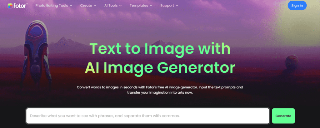 Fotor Text to Image