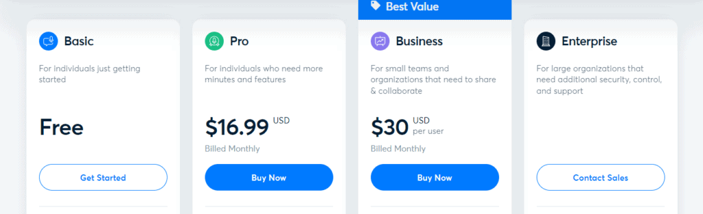 Otter.ai Pricing