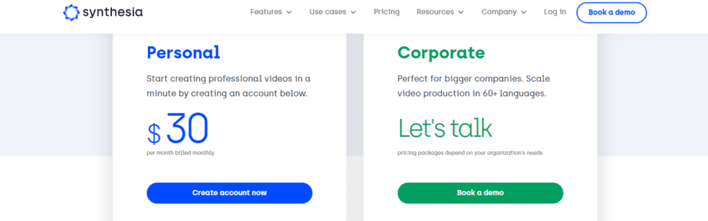 Synthesia Pricing