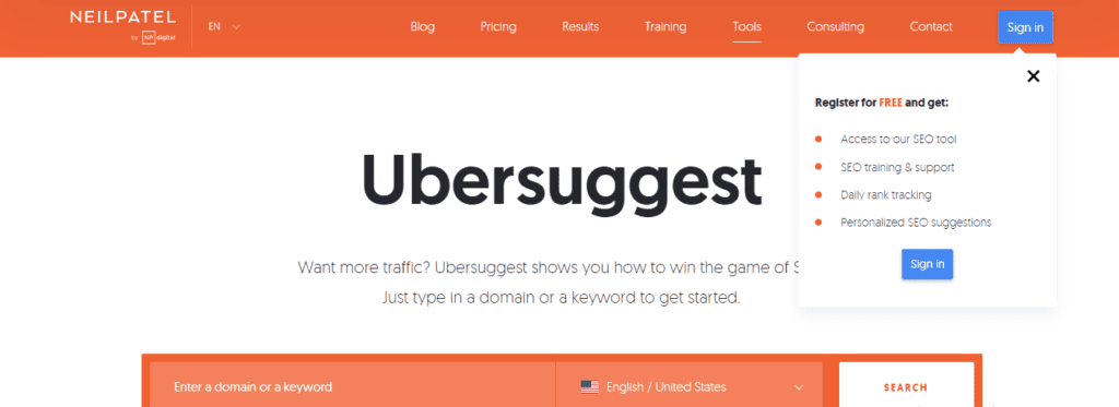 Ubersuggest