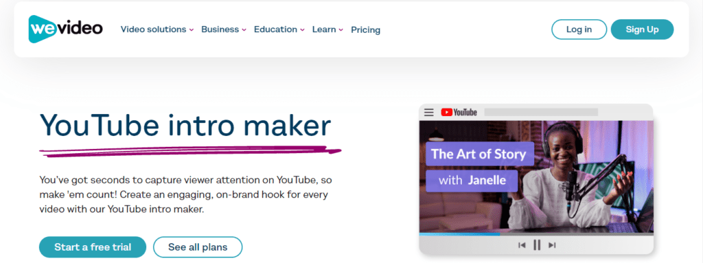WeVideo YouTube Intro Maker