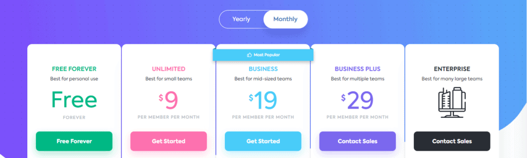 ClickUp Pricing