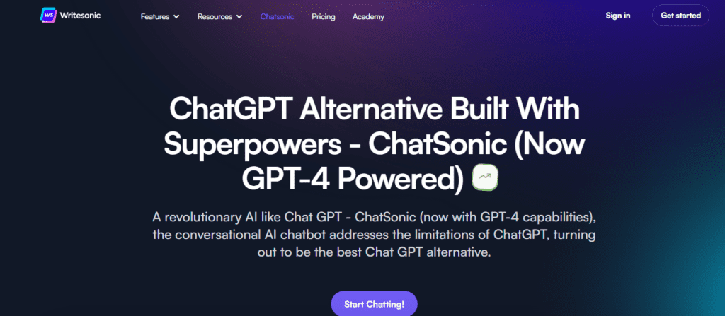 ChatSonic - A ChatGPT Alternative With Superpowers and GPT-4