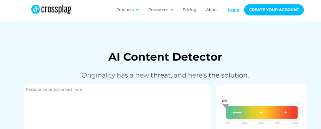 Crossplag AI Content Detector