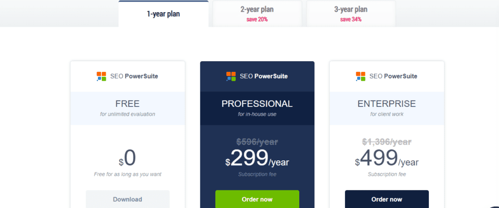 SEO PowerSuite Pricing