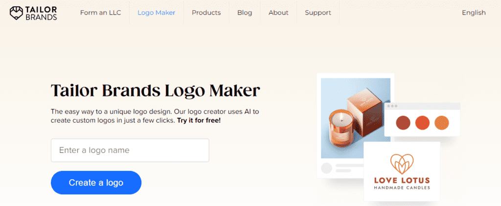 Tailor Brands AI Logo Maker