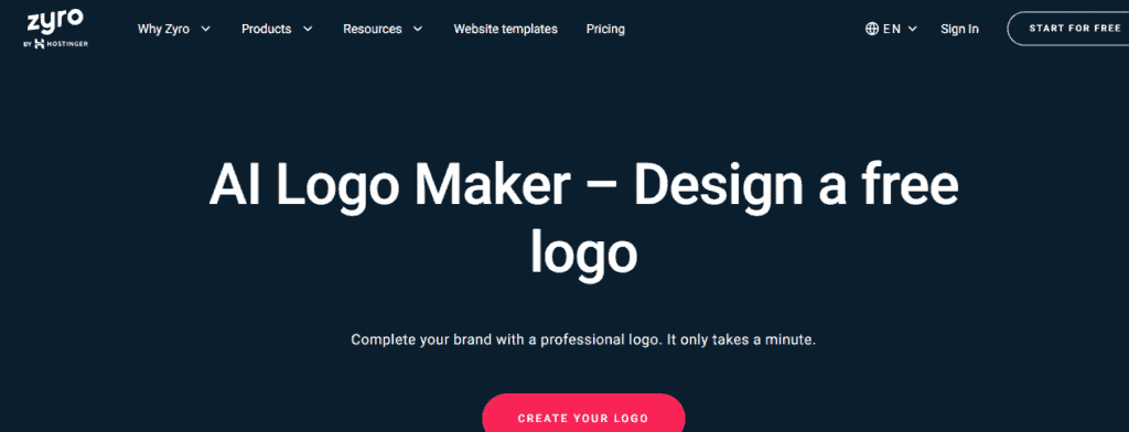 Zyro AI Logo Maker