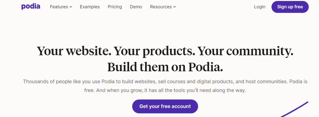 Podia - Plattform zum Verkauf digitaler Produkte.png