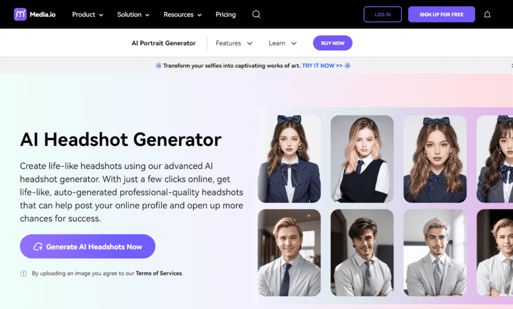 Media.io AI 头像生成器