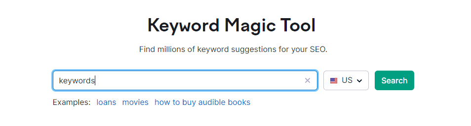 Semrush Keyword Magic Tool