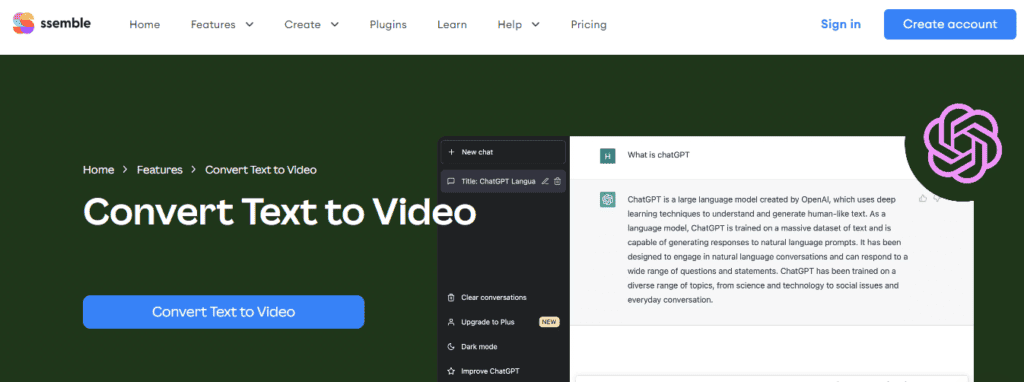 Ssemble - Convert Text to Video