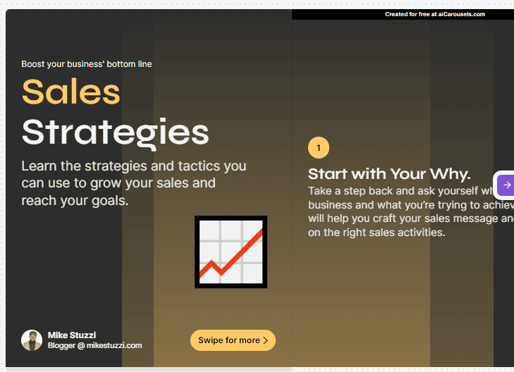 aiCarousels مثال على LinkedIn Carousel