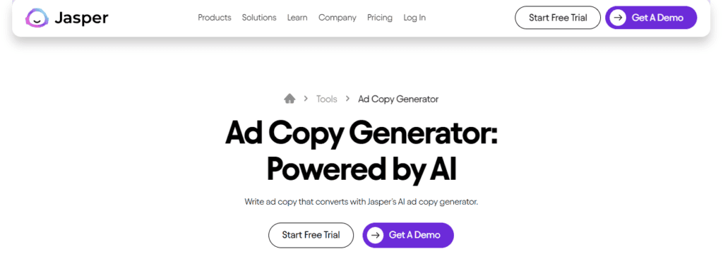 Jasper AI Ad Copy Generator