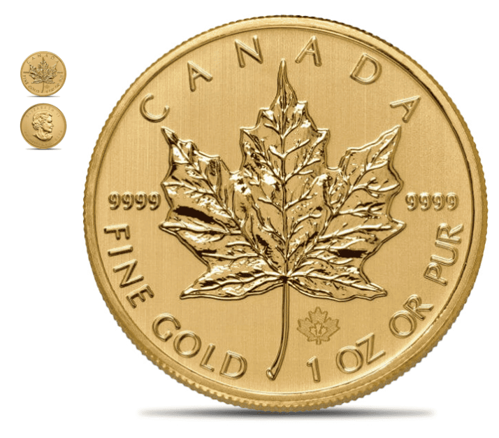 Folha de bordo canadense dourada-1oz-BU ano aleatório
