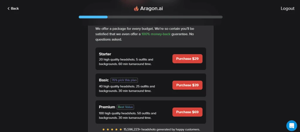 Auswahl des Aragon AI-Pakets