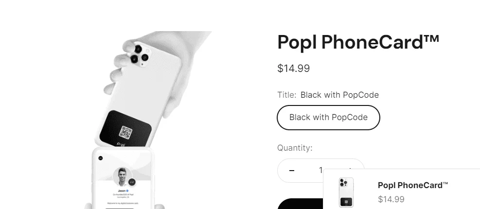 Popl PhoneCard™Prix