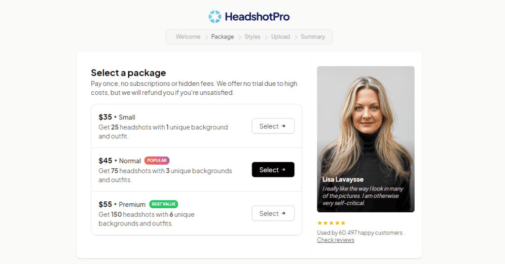 Select Headshot Pro Package